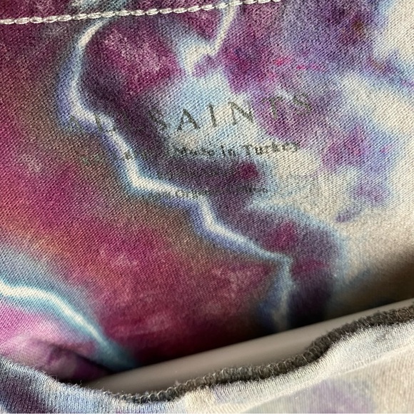 All Saints Geode Tie Dye Tee Tshirt Mens Size XXL Crewneck Shirt Short Sleeve - Picture 5 of 10